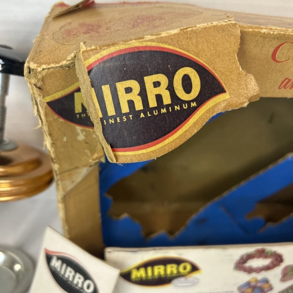 Vintage Mirro Cooky Press Cookie Pastry Press Decorator Set Copper Booklet Read